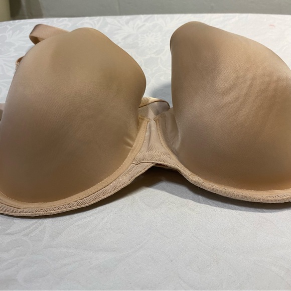 Felina Paramour Marvelous Side Smoothing T Shirt Bra 38D Nude Cream Great Cond - Picture 9 of 10